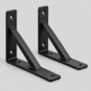 Black Shelf Brackets - 2 Pack